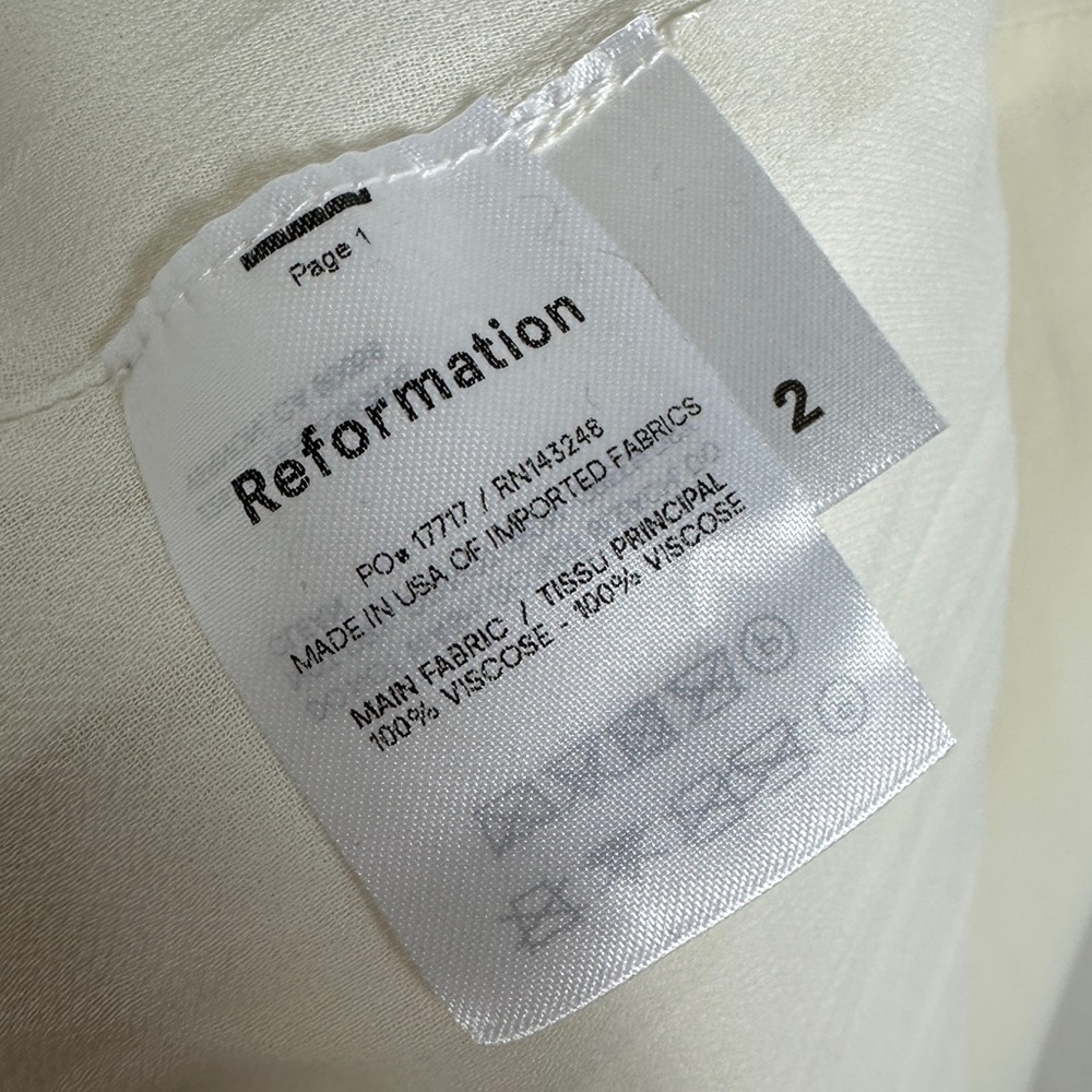 NWT Reformation Evelyn Gown Maxi Dress Womens Size 2 One Shoulder Bridesmaid NEW - Picture 7 of 12